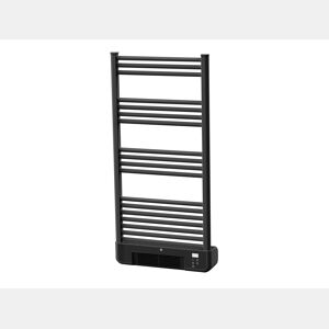 Toalheiro elétrico de alumínio de 2000 W com aquecedor integrado (500 1500 W). Ecrã LED. IPX4. Aquecimento rápido com função 2h. Instalação na parede. Cor branca. Várias prateleiras para pendurar toalhas.