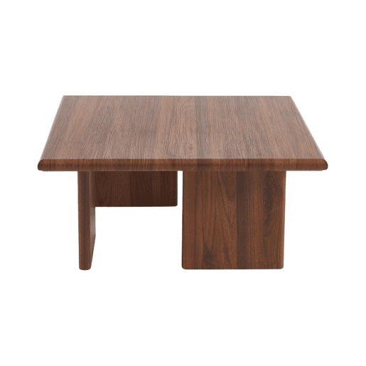 Mesa de centro quadrada, Tilos, Madeira de nogueira, 80x80x36 cm