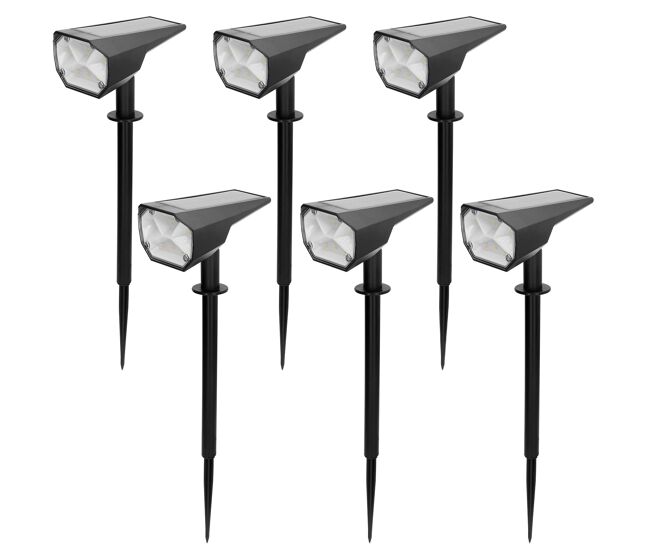 Aktive set de 6 balizas solares led luz fija y de colores 5-10 lúmenes
