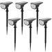 Aktive Set de 6 balizas solares LED luz fija 5-10 lúmenes Aktive Set de 6 balizas solares LED luz fija 5-10 lúmenes Negro