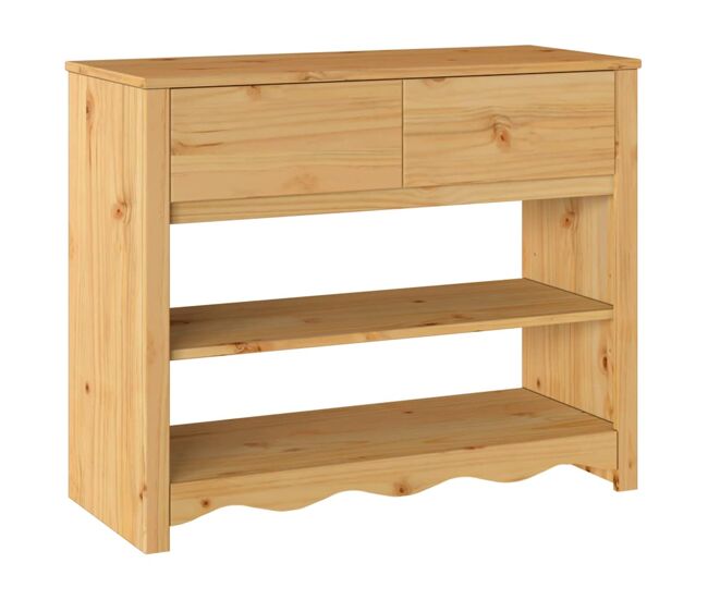 Mesa consola - mesa de entrada con cajón drammen roble 89.5 x 37 x 73 cm