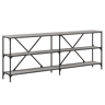 Mesa Consola - Mesa De Entrada 200x30x75 cm derivados madeiraferro cinza sonoma