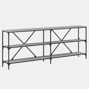 Mesa Consola - Mesa De Entrada 200x30x75 cm derivados madeiraferro cinza sonoma