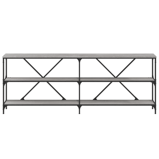 Mesa Consola - Mesa De Entrada 200x30x75 cm derivados madeiraferro cinza sonoma