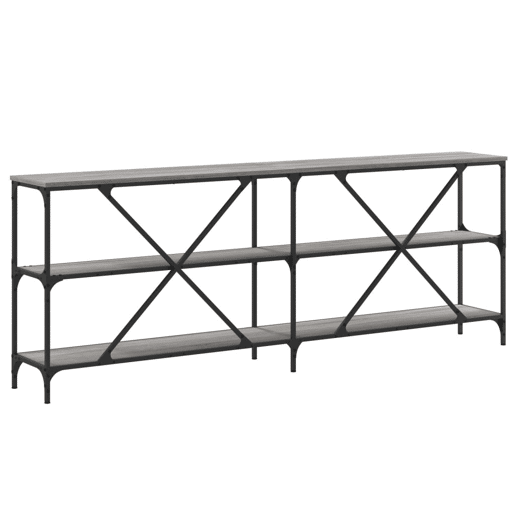 Mesa Consola - Mesa De Entrada 200x30x75 cm derivados madeiraferro cinza sonoma