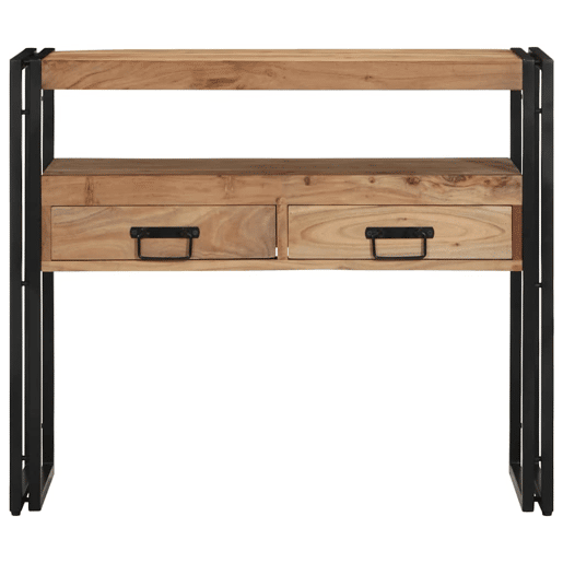 Mesa Consola - Mesa De Entrada Castanho 90 x 33 x 75 cm Madeira de acácia maciça