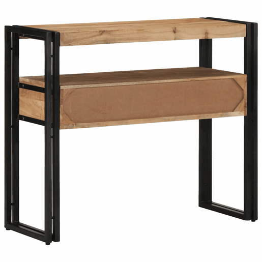Mesa Consola - Mesa De Entrada Castanho 90 x 33 x 75 cm Madeira de acácia maciça