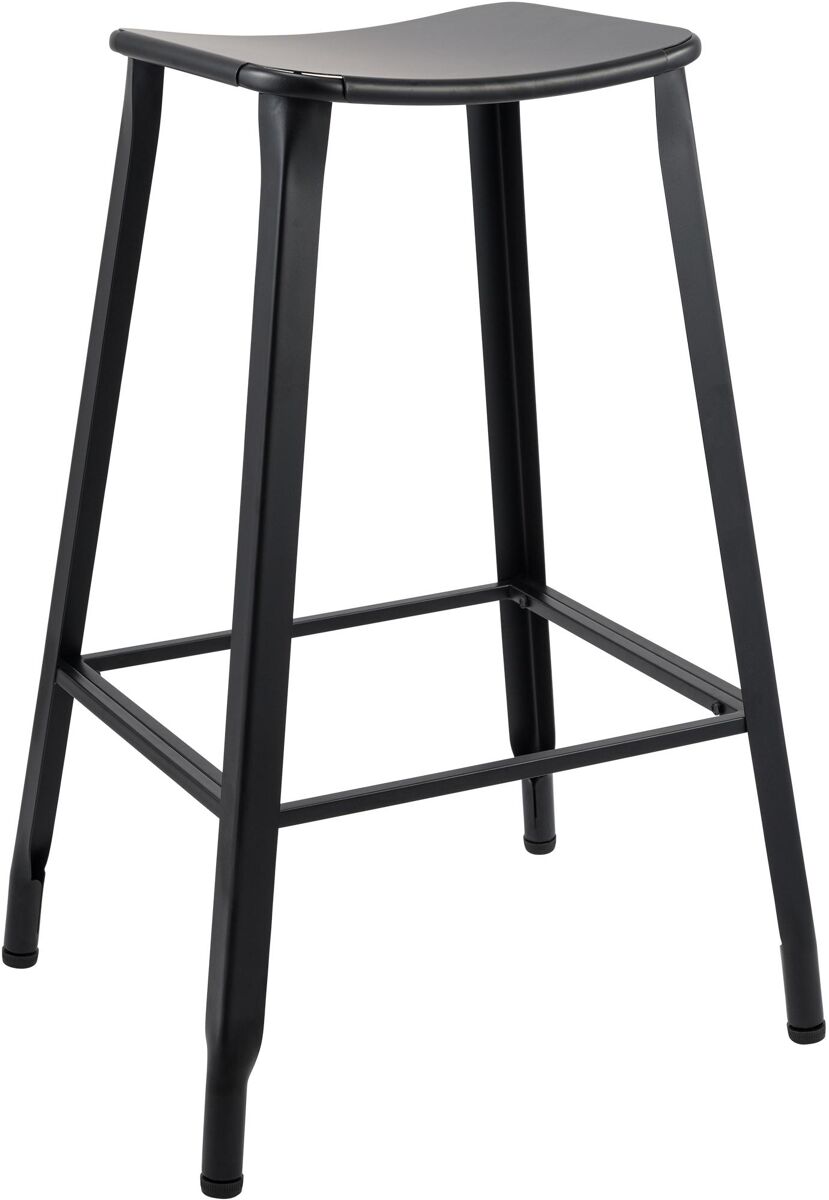 Taburete de bar peony metal negro 43x51x74 cm
