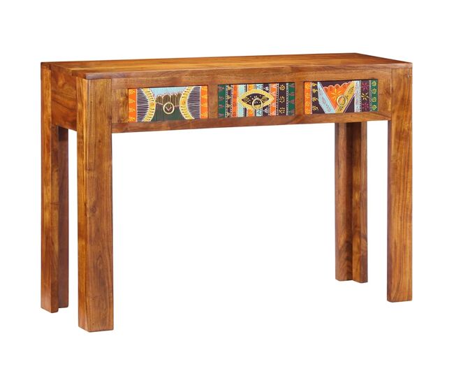 Mesa consola - mesa de entrada madera maciza de acacia 110x35x75 cm
