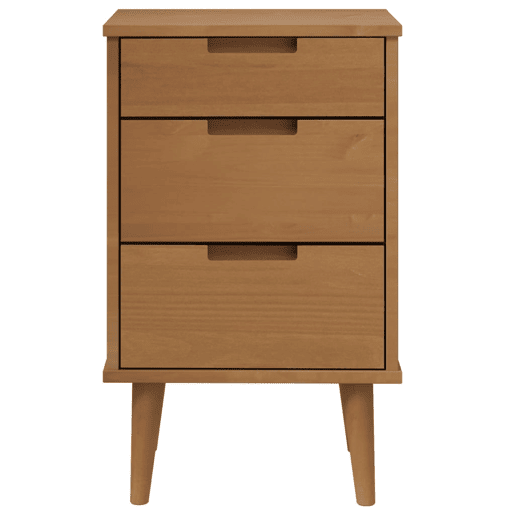 Mesa De Cabeceira - Mesinha De Cabeceira 40x35x65 cm pinho maciço castanho