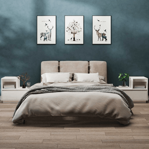 Lote de 2 Mesas De Cabeceira - Mesinhas De Cabeceira 60x34x51 cm pinho maciço branco
