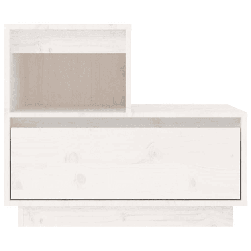 Lote de 2 Mesas De Cabeceira - Mesinhas De Cabeceira 60x34x51 cm pinho maciço branco