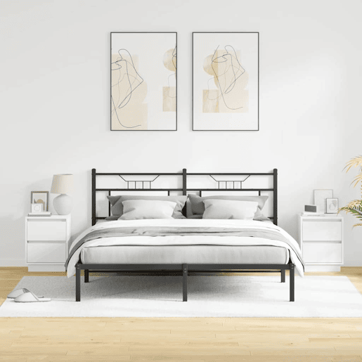 Lote de 2 Mesa De Cabeceira - Mesinha De Cabeceira com gaveta Branco 39 x 34,5 x 50 cm