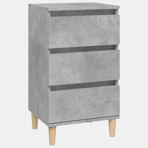 Mesa De Cabeceira - Mesinha De Cabeceira 40x35x70 cm derivados madeira cinza cimento