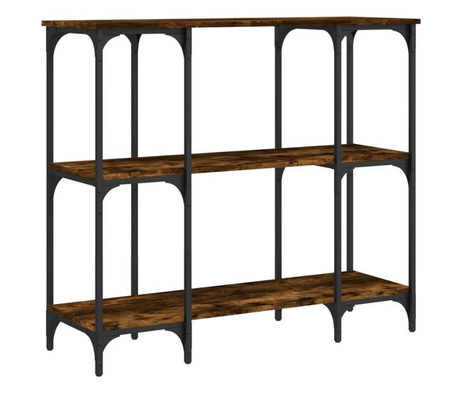 Mesa consola - mesa de entrada madera de ingeniería roble ahumado 102x35x90 cm