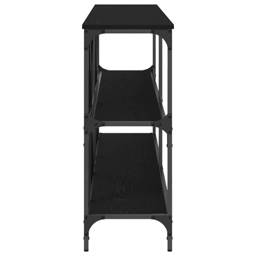 Mesa Consola - Mesa De Entrada com prateleira Outros Carvalho preto 180 x 30 x 75 cm