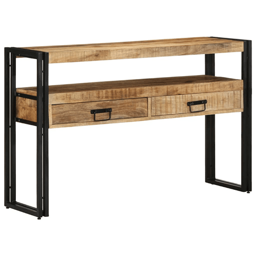 Mesa Consola - Mesa De Entrada Castanho 120 x 33 x 75 cm Madeira de mangueira maciça