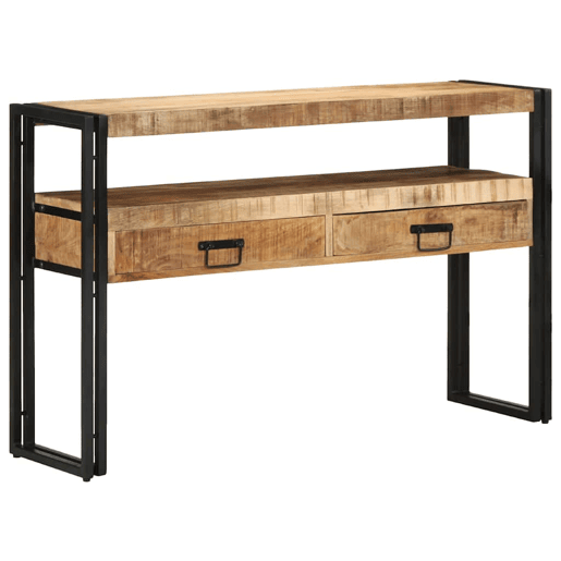 Mesa Consola - Mesa De Entrada Castanho 120 x 33 x 75 cm Madeira de mangueira maciça