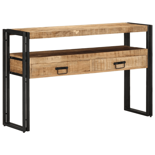 Mesa Consola - Mesa De Entrada Castanho 120 x 33 x 75 cm Madeira de mangueira maciça