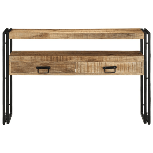 Mesa Consola - Mesa De Entrada Castanho 120 x 33 x 75 cm Madeira de mangueira maciça