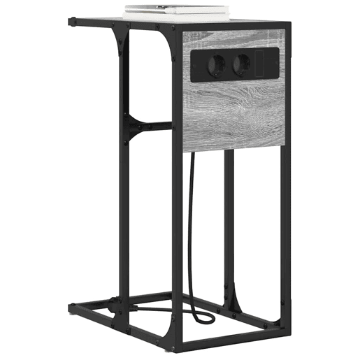 Mesa De Cabeceira - Mesinha De Cabeceira Sonoma cinzento Madeira processada