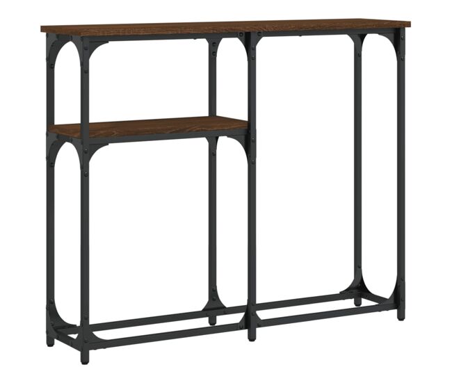 Mesa consola - mesa de entrada madera de ingeniería marrón roble 90x22,5x75 cm