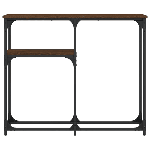 Mesa Consola - Mesa De Entrada 90x22,5x75 cm derivados madeira carvalho castanho