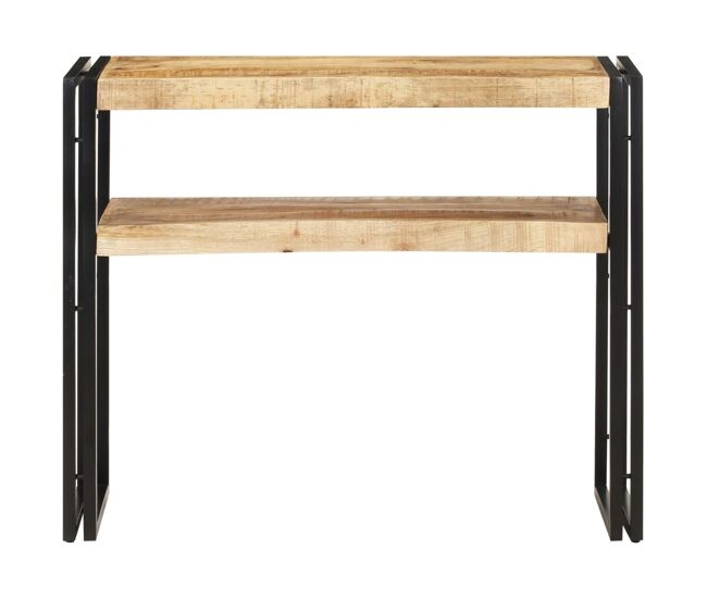 Mesa consola - mesa de entrada de madera de mango rugosa 90x30x75 cm