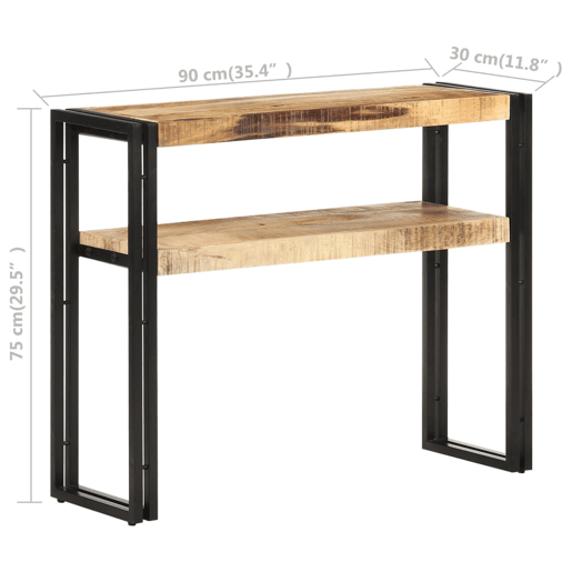Mesa Consola - Mesa De Entrada 90x30x75 cm madeira de mangueira áspera Mesa Consola - Mesa De Entrada 90x30x75 cm madeira de mangueira áspera