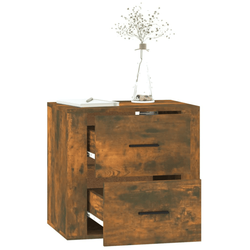 Mesa De Cabeceira De Parede Mesinha De Cabeceira - 50x36x47 cm carvalho fumado