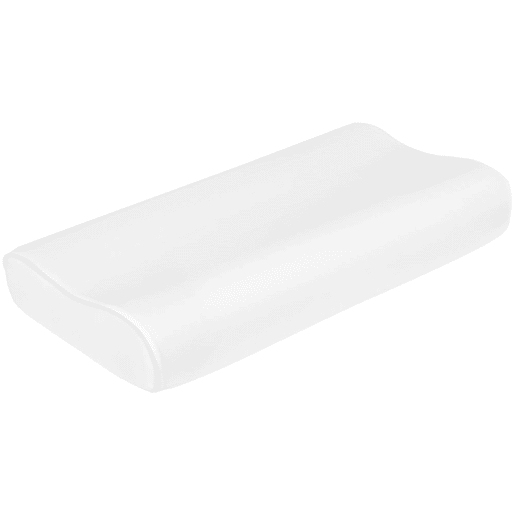 HOMCOM Almofada Viscoelástica 68x35 cm de Espuma Viscoelástica, Almofada Refrescante com Design Ergonómico, Dupla Altura, Capa Removível e Lavável, para Suporte do Pescoço, Dormir de LadoBarriga para Cima