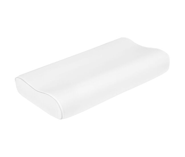 Homcom almohada viscoelástica 68x35 cm de espuma viscoelástica, almohada refrescante con diseño ergonómico, doble altura,funda extraíble y lavable,