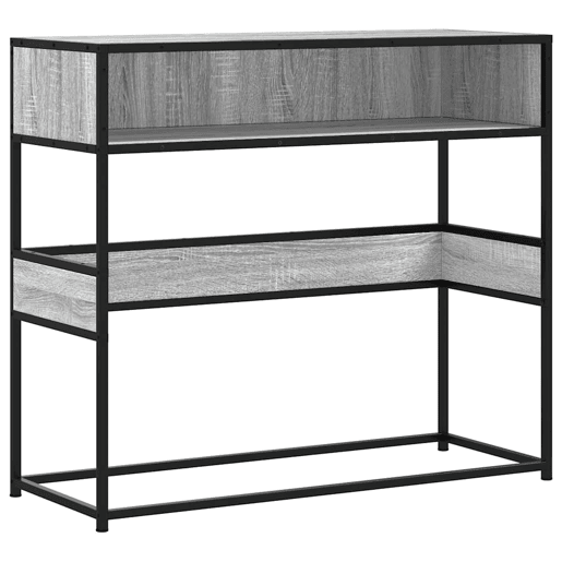 Mesa Consola - Mesa De Entrada 90x35x80 cm derivados de madeira cinzento sonoma