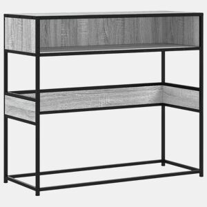 Mesa Consola - Mesa De Entrada 90x35x80 cm derivados de madeira cinzento sonoma