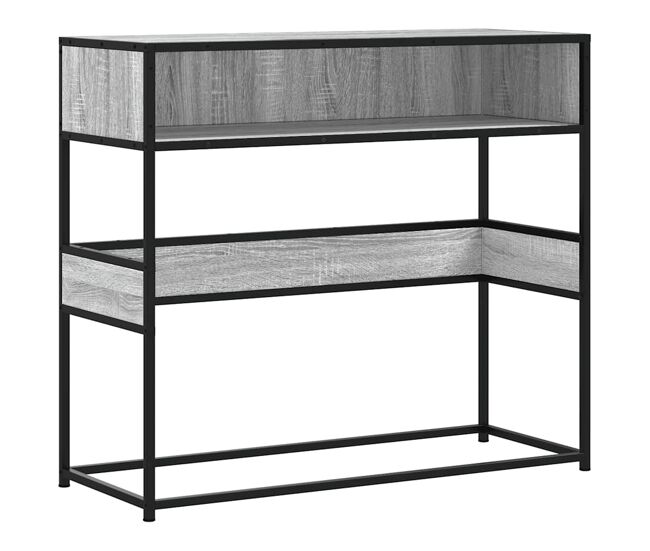 Mesa consola - mesa de entrada madera de ingeniería gris sonoma 90x35x80 cm