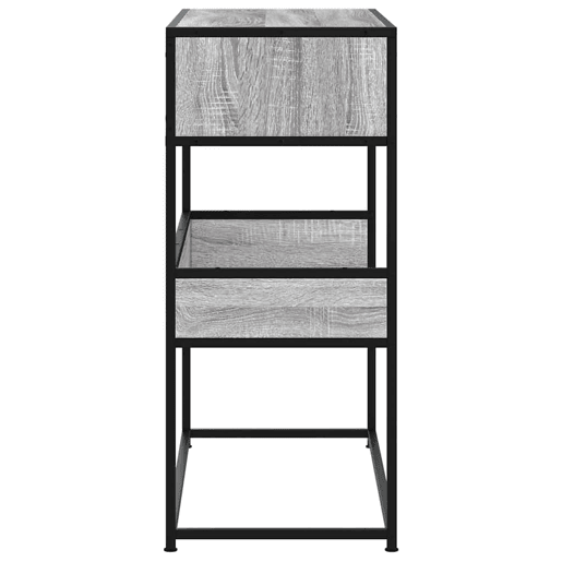 Mesa Consola - Mesa De Entrada 90x35x80 cm derivados de madeira cinzento sonoma