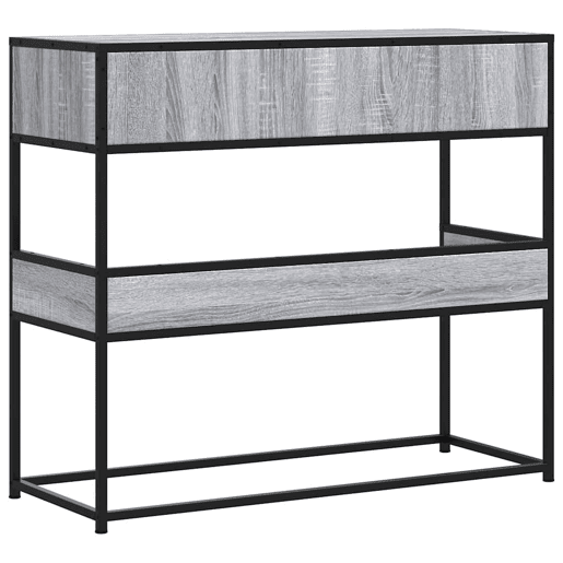 Mesa Consola - Mesa De Entrada 90x35x80 cm derivados de madeira cinzento sonoma