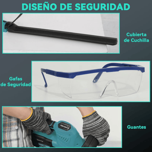 Outsunny Tesoura Aparadora de Sebes Elétrica Corta Sebes a Bateria 18V com 2 Baterias de 4000mAh Comprimento da Lâmina de 51 cm Motor sem Escovas e Carregador para Sebes e Relva Azul
