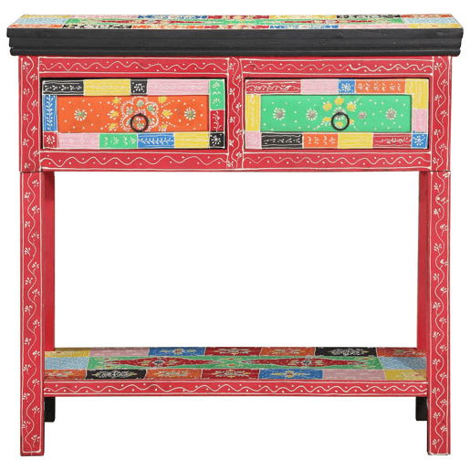 Mesa Consola - Mesa De Entrada Multicolor 80 x 35 x 76 cm Madeira processada