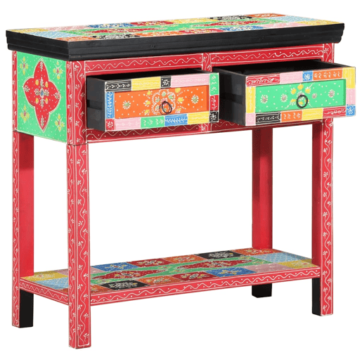 Mesa Consola - Mesa De Entrada Multicolor 80 x 35 x 76 cm Madeira processada