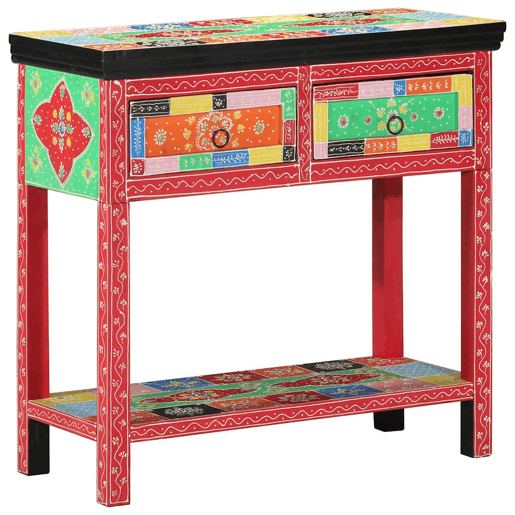 Mesa Consola - Mesa De Entrada Multicolor 80 x 35 x 76 cm Madeira processada