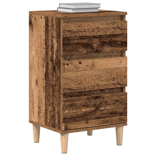 Mesa De Cabeceira - Mesinha De Cabeceira com gaveta Madeira antiga 40 x 35 x 70 cm