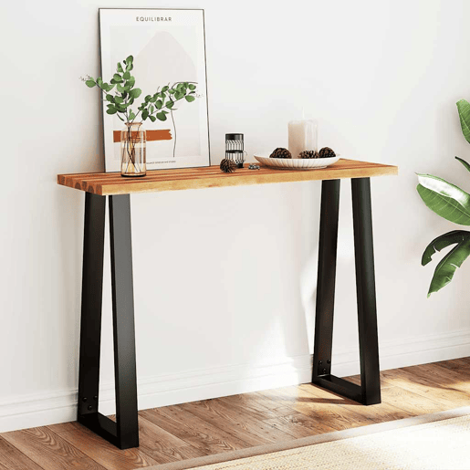 Mesa Consola - Mesa De Entrada com bordas vivas 110x35x80 cm acácia maciça