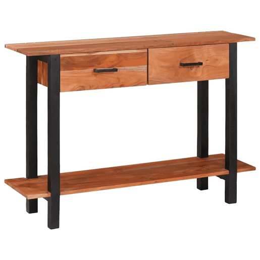 Mesa Consola - Mesa De Entrada Castanho 110 x 30 x 75 cm Madeira de acácia maciça