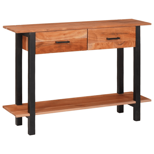 Mesa Consola - Mesa De Entrada Castanho 110 x 30 x 75 cm Madeira de acácia maciça