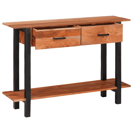 Mesa Consola - Mesa De Entrada Castanho 110 x 30 x 75 cm Madeira de acácia maciça