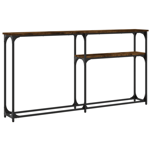 Mesa Consola - Mesa De Entrada 145x22,5x75cm derivados de madeira carvalho fumado