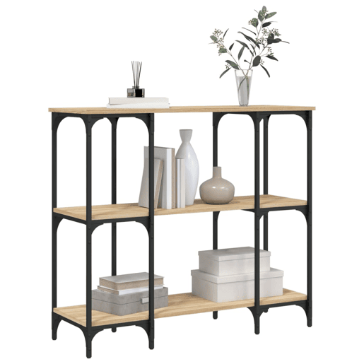 Mesa Consola - Mesa De Entrada 102x35x90 cm derivados de madeira carvalho sonoma