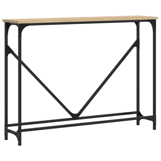 Mesa Consola - Mesa De Entrada 102x22,5x75cm derivados de madeira carvalho sonoma