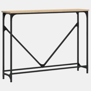 Mesa Consola - Mesa De Entrada 102x22,5x75cm derivados de madeira carvalho sonoma